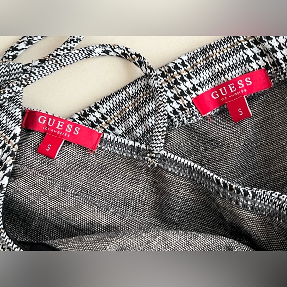 ❓Outfit — MINI SKIRT & CROP TOP SET by Guess / Combo — Plaid — Size Small - Picture 6 of 17